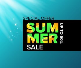 Special offere sale summer poster vector 01