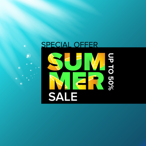 Special offere sale summer poster vector 01