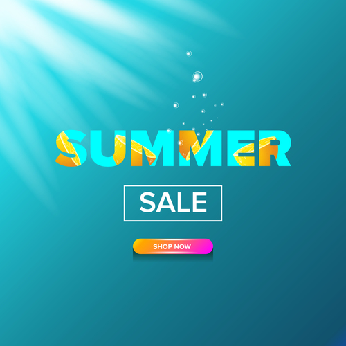 Special offere sale summer poster vector 05
