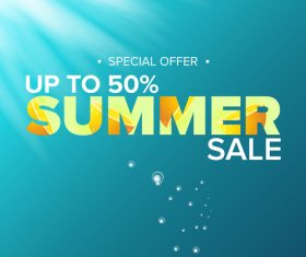 Special offere sale summer poster vector 06