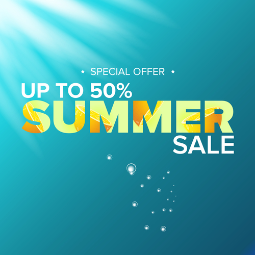 Special offere sale summer poster vector 06
