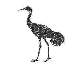 Spiral pattern birds design vector 17