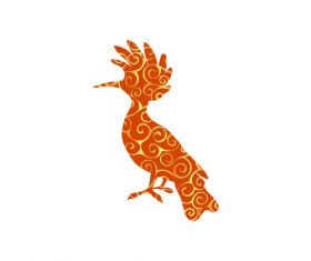 Spiral pattern birds design vector 18