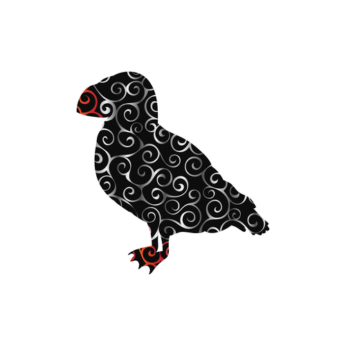 Spiral pattern birds design vector 19