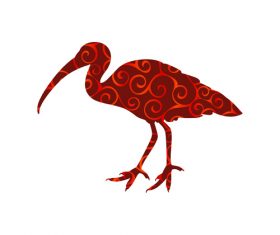 Spiral pattern birds design vector 20