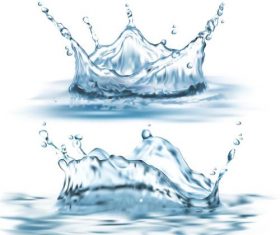 Splashing waters illustration vector 01