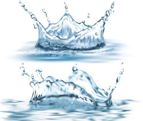 Splashing waters illustration vector 01