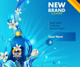 Stain remover poster template vector 01