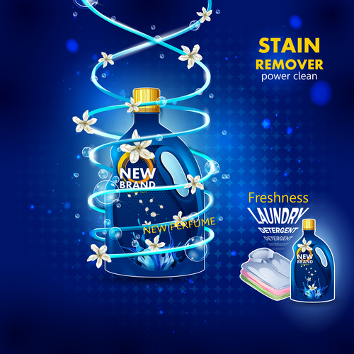 Stain remover poster template vector 02