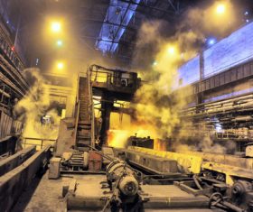 Steelmaking plant Stock Photo