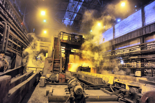 Steelmaking plant Stock Photo