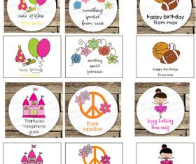 Stickers simple vector