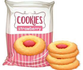 Strawbrry cookies design vector