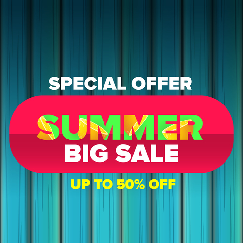 Summer sale poster with wooden background vector 03