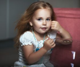 Super cute little girl Stock Photo 01