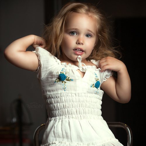 Super cute little girl Stock Photo 04