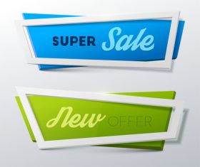Super sale banners template vector 01