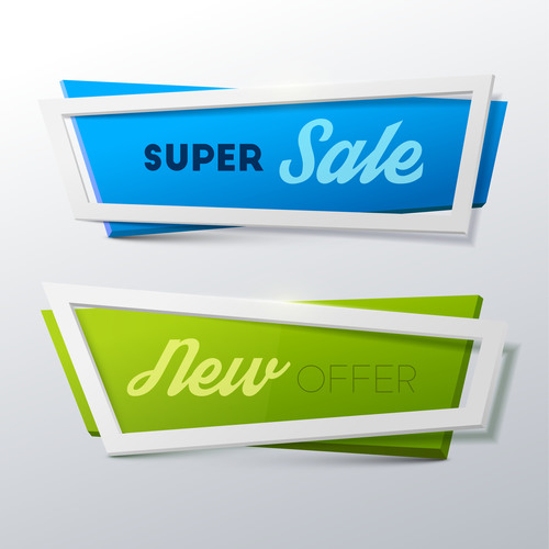 Super sale banners template vector 01