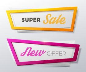 Super sale banners template vector 02
