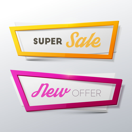 Super sale banners template vector 02