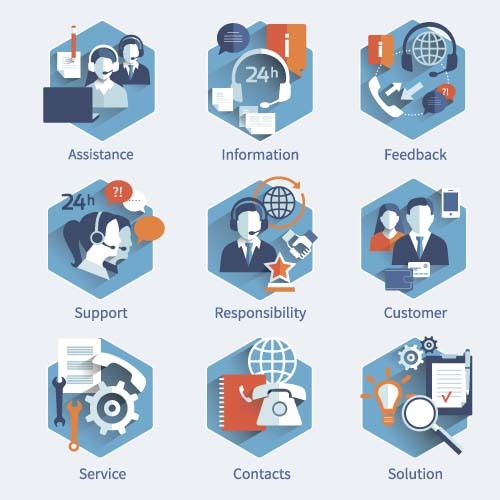 Support service infographic illustration vector