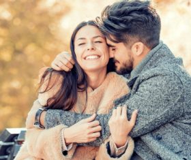 Sweet couple outdoor dating Stock Photo 01