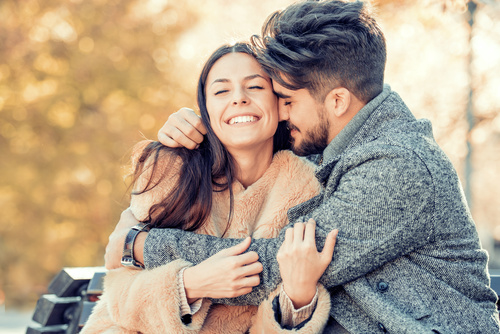 Sweet couple outdoor dating Stock Photo 01