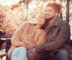 Sweet couple outdoor dating Stock Photo 02