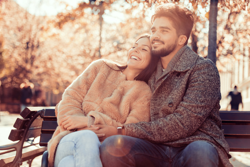 Sweet couple outdoor dating Stock Photo 02