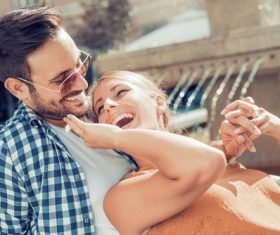 Sweet couple outdoor dating Stock Photo 04