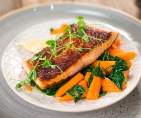 Tasty Fish Dishes Stock Photo 02