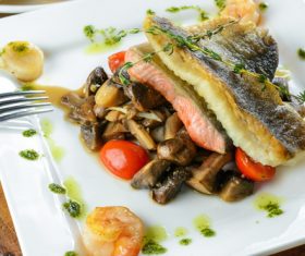 Tasty Fish Dishes Stock Photo 03