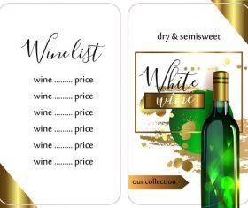 Template of wine list vector material 04