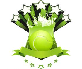 Tennis emblem design vector