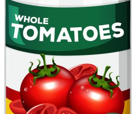 Tomato canned vector