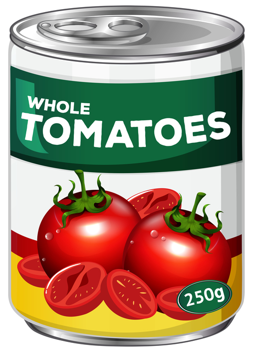 Tomato canned vector