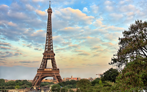 Towering Eiffel Tower Stock Photo 01