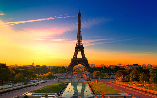 Towering Eiffel Tower Stock Photo 02