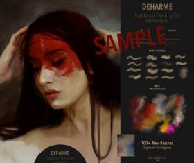 Traditional photoshop brushes