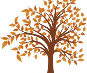 Tree cartoon material vector