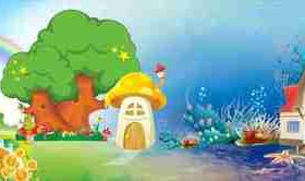 Two world landscape illustration vector