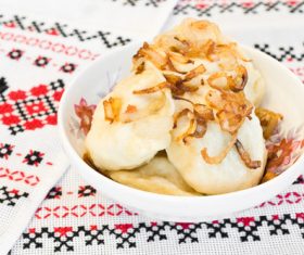 Ukrainian delicacies Vareniki Stock Photo 03