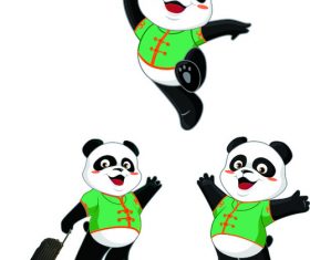 Vector cartoon panda