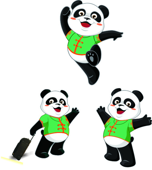Vector cartoon panda