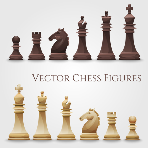 Vector figure chess illustration