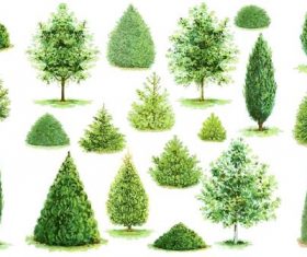 Vector tree illustration material 02