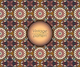 Vintage seamless pattern template vector 02