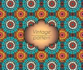 Vintage seamless pattern template vector 04
