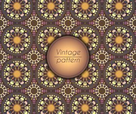 Vintage seamless pattern template vector 06