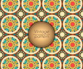 Vintage seamless pattern template vector 07